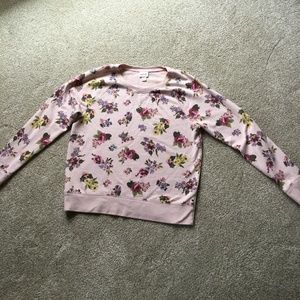 Pink floral sweater